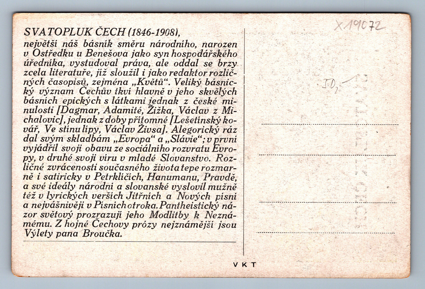 Pohlednice SVATOPLUK ČECH (x19072)