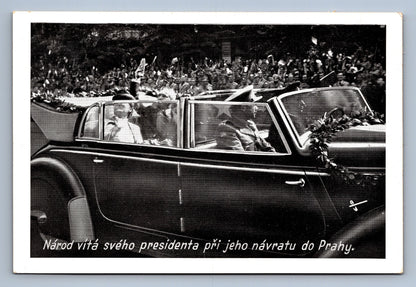 Pohlednice NÁROD VÍTÁ SVÉHO PRESIDENTA PO NÁVRATU DO PRAHY (x19127)
