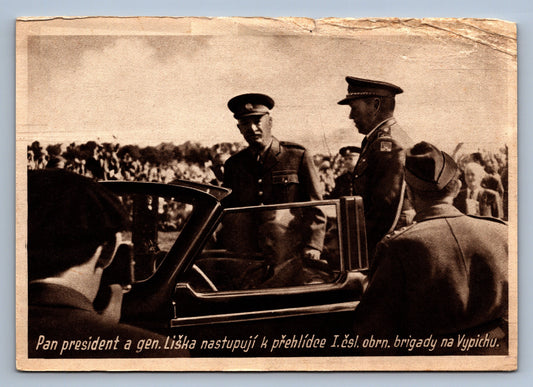 Pohlednice PRESIDENT A LIŠKA K PŘEHLÍDCE BRIGÁDY NA VYPICHU (x19140)