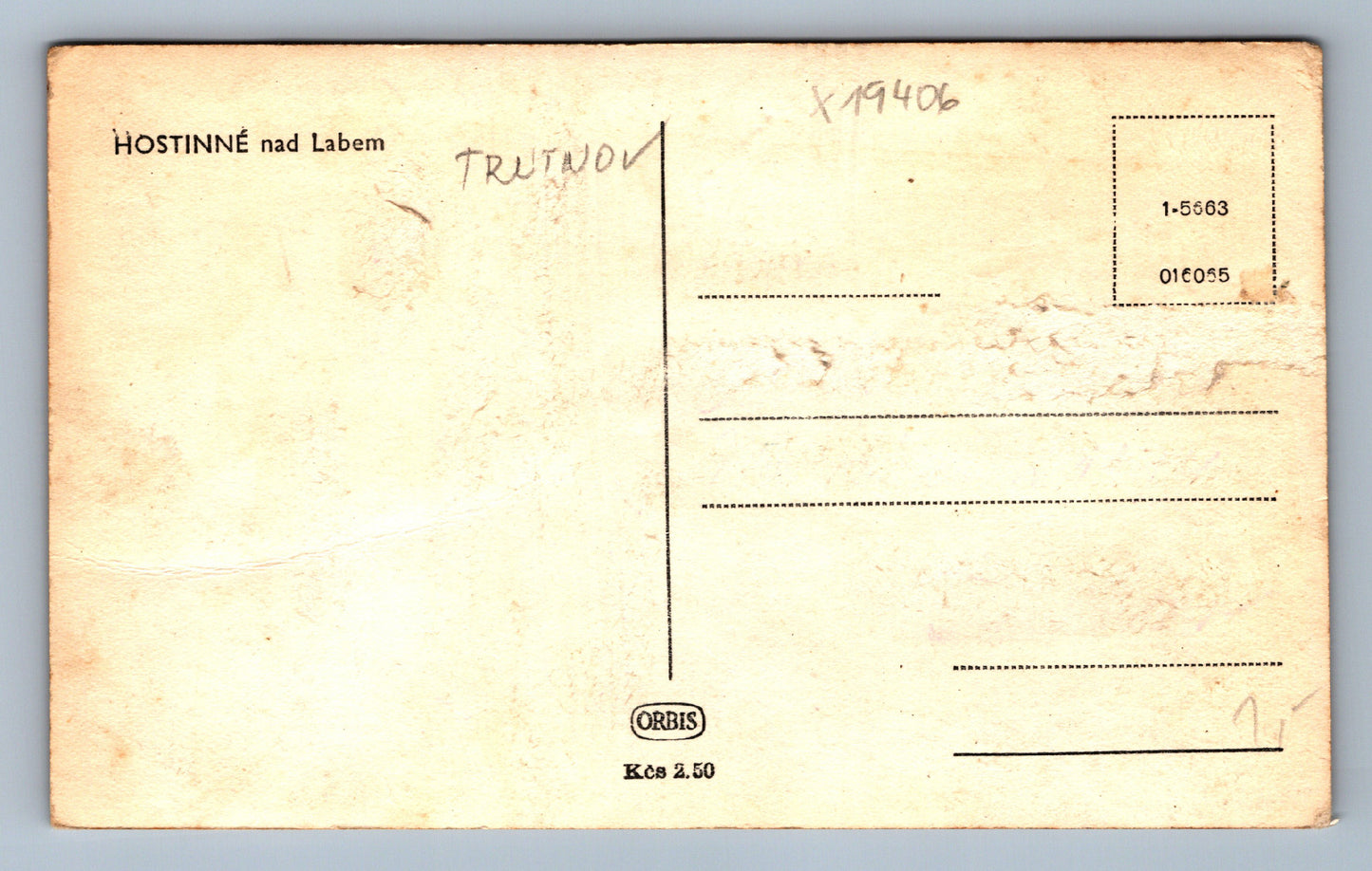 Pohlednice HOSTINNÉ NAD LABEM - TRUTNOV (x19406)