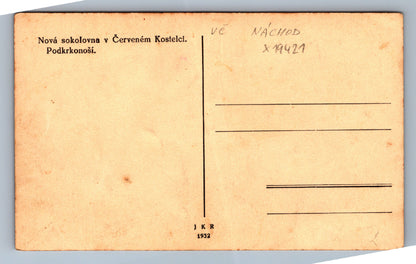 Pohlednice NOVÁ SOKOLOVNA V ČERVENÉM KOSELCI - PODKRKONOŠÍ (x19421)