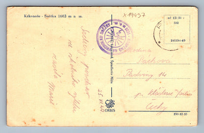 Pohlednice KRKONOŠE - SNĚŽKA (x19437)
