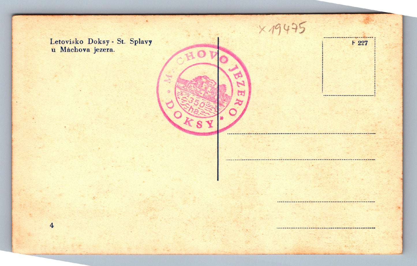 Pohlednice LETOVISKO DOKSY - ST. SPLAVY U MÁCHOVA JEZERA (x19475)