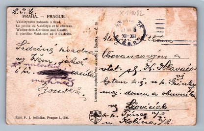Pohlednice PRAHA - VALDŠTÝNSKÁ ZAHRADA A HRAD (x19482)