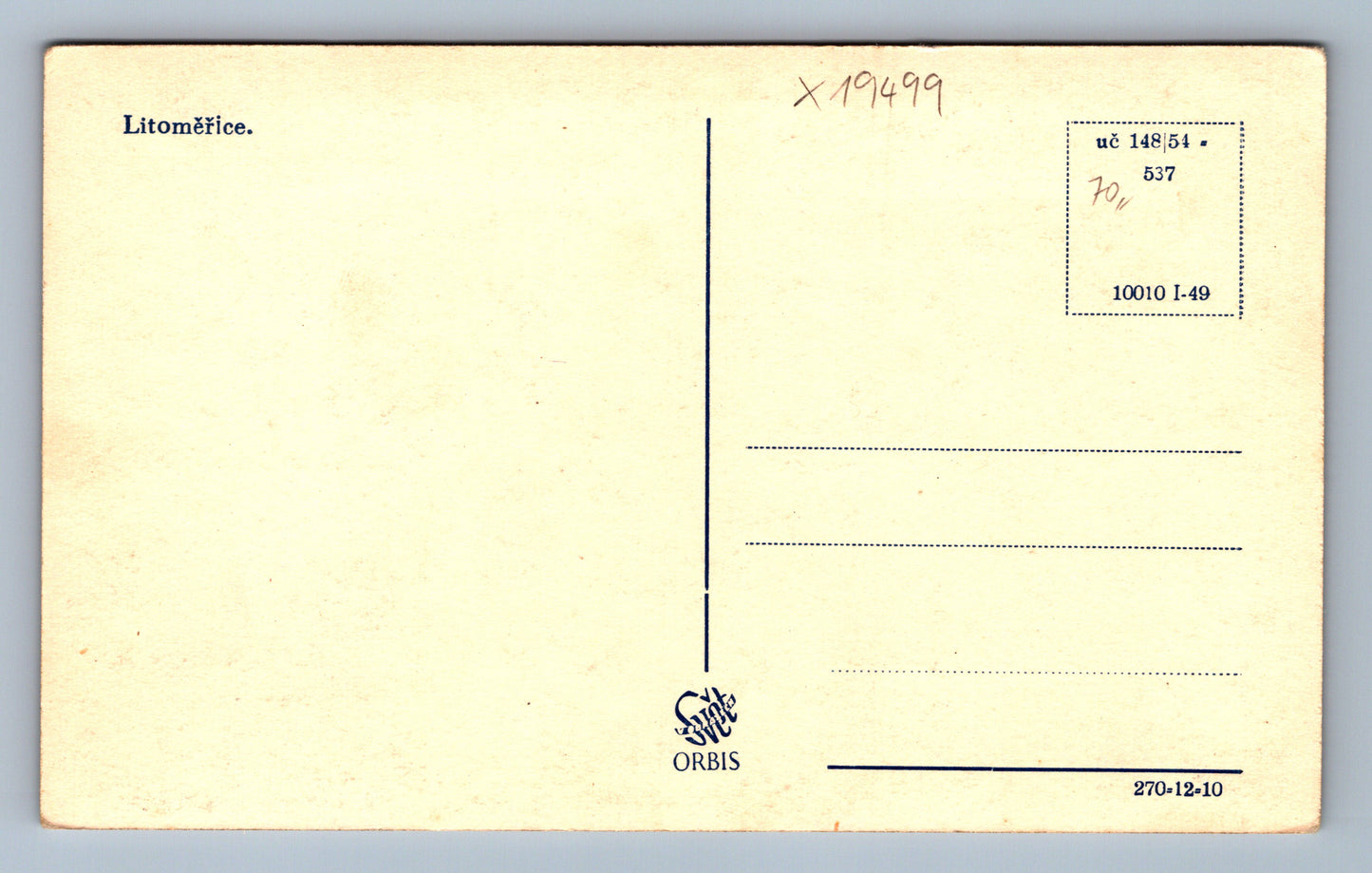 Pohlednice LITOMĚŘICE (x19499)