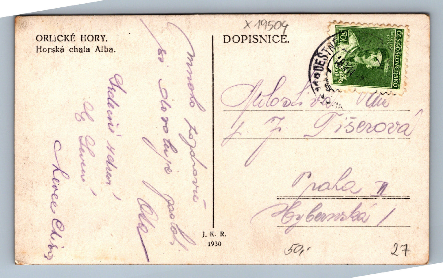 Pohlednice ORLICKÉ HORY (x19504)