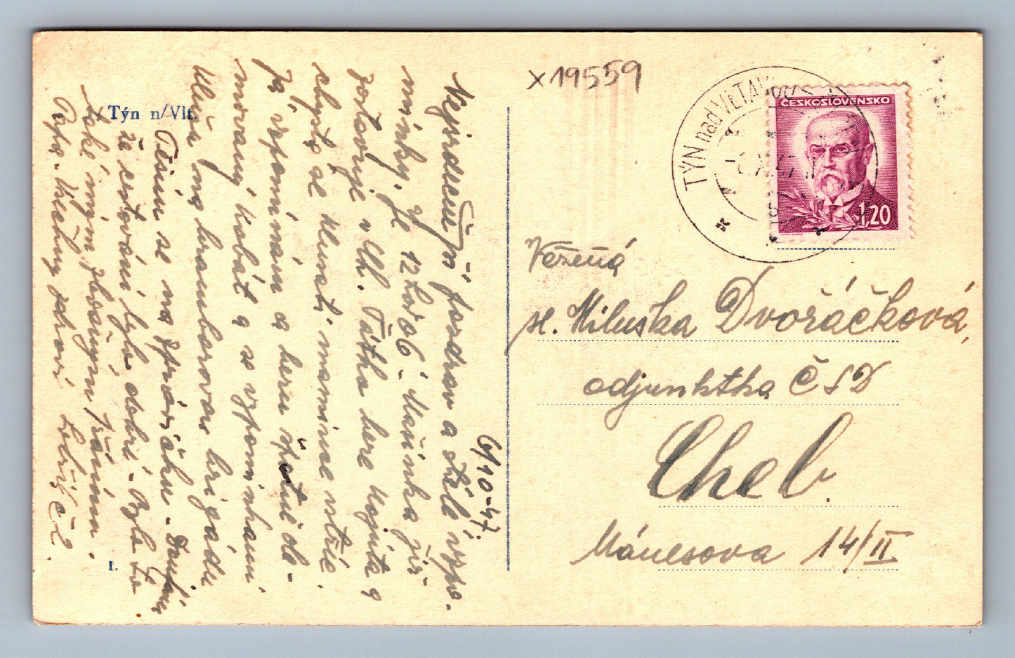 Pohlednice TÝN NAD VLTAVOU (x19559)