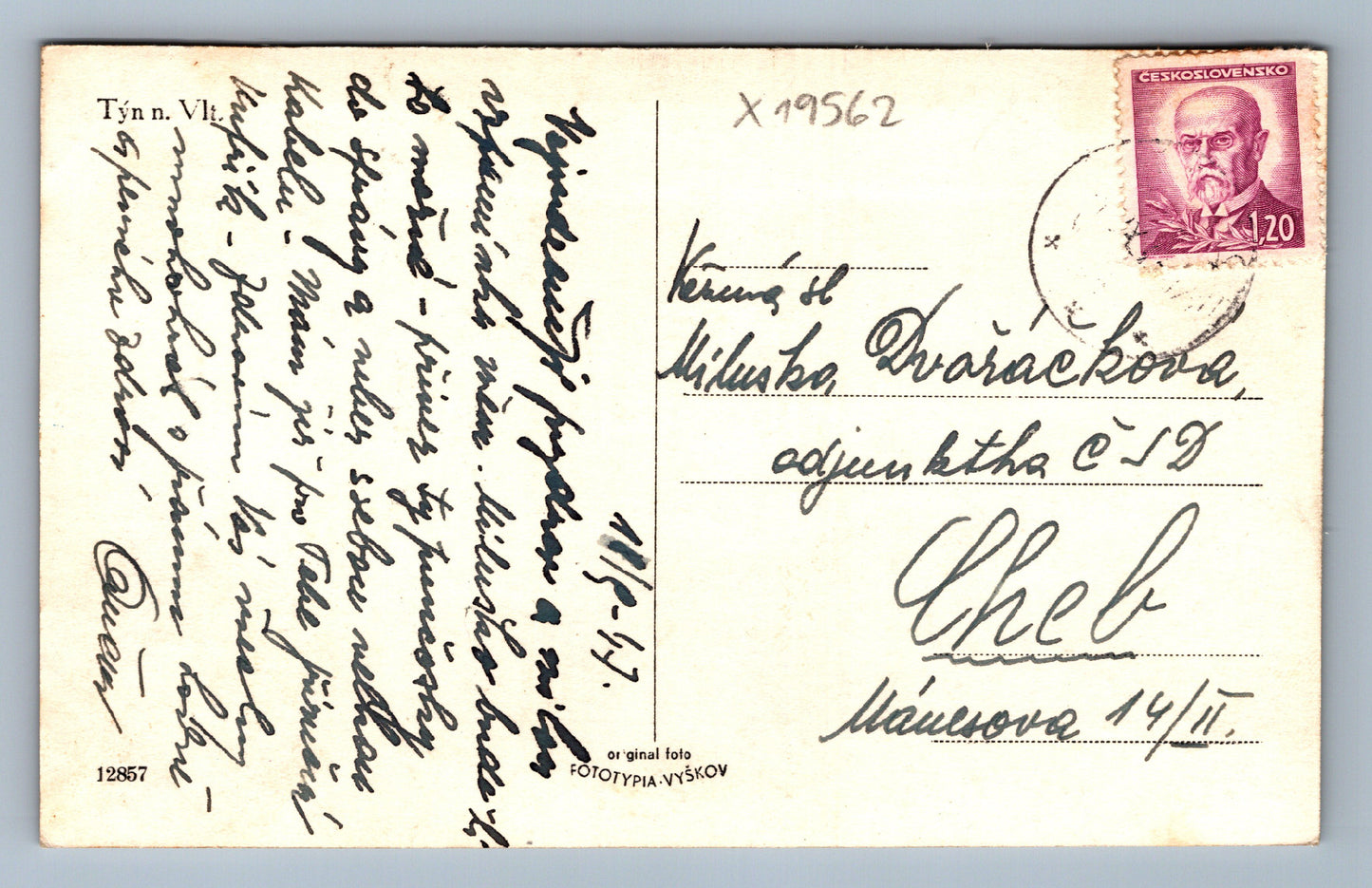 Pohlednice TÝN NAD VLTAVOU (x19562)