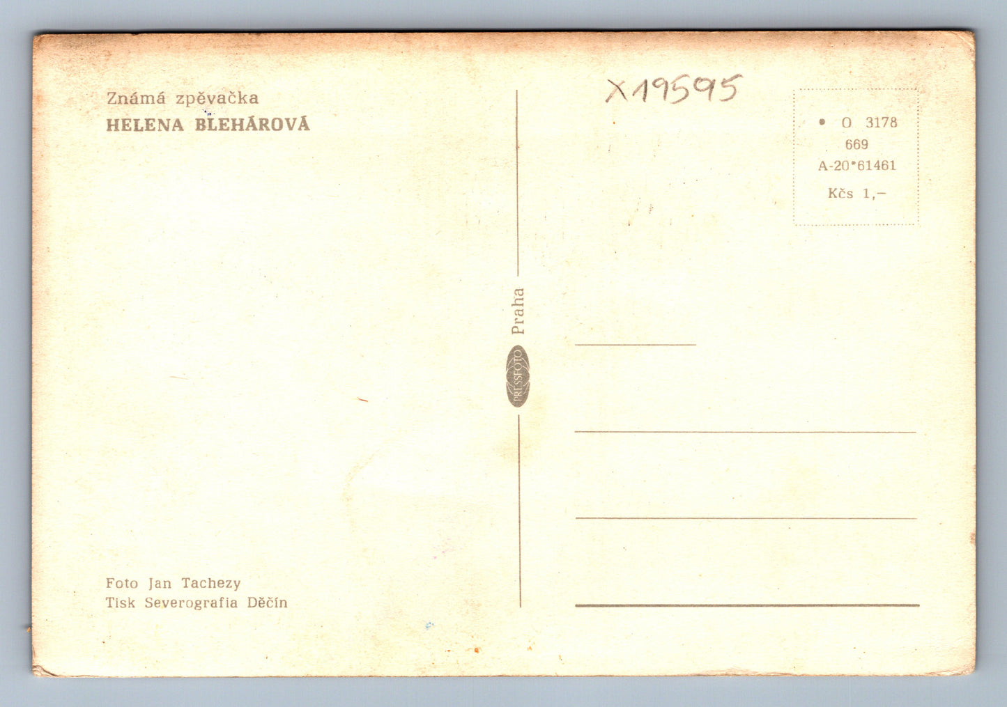 Pohlednice HELENA BLEHÁROVÁ (x19595)