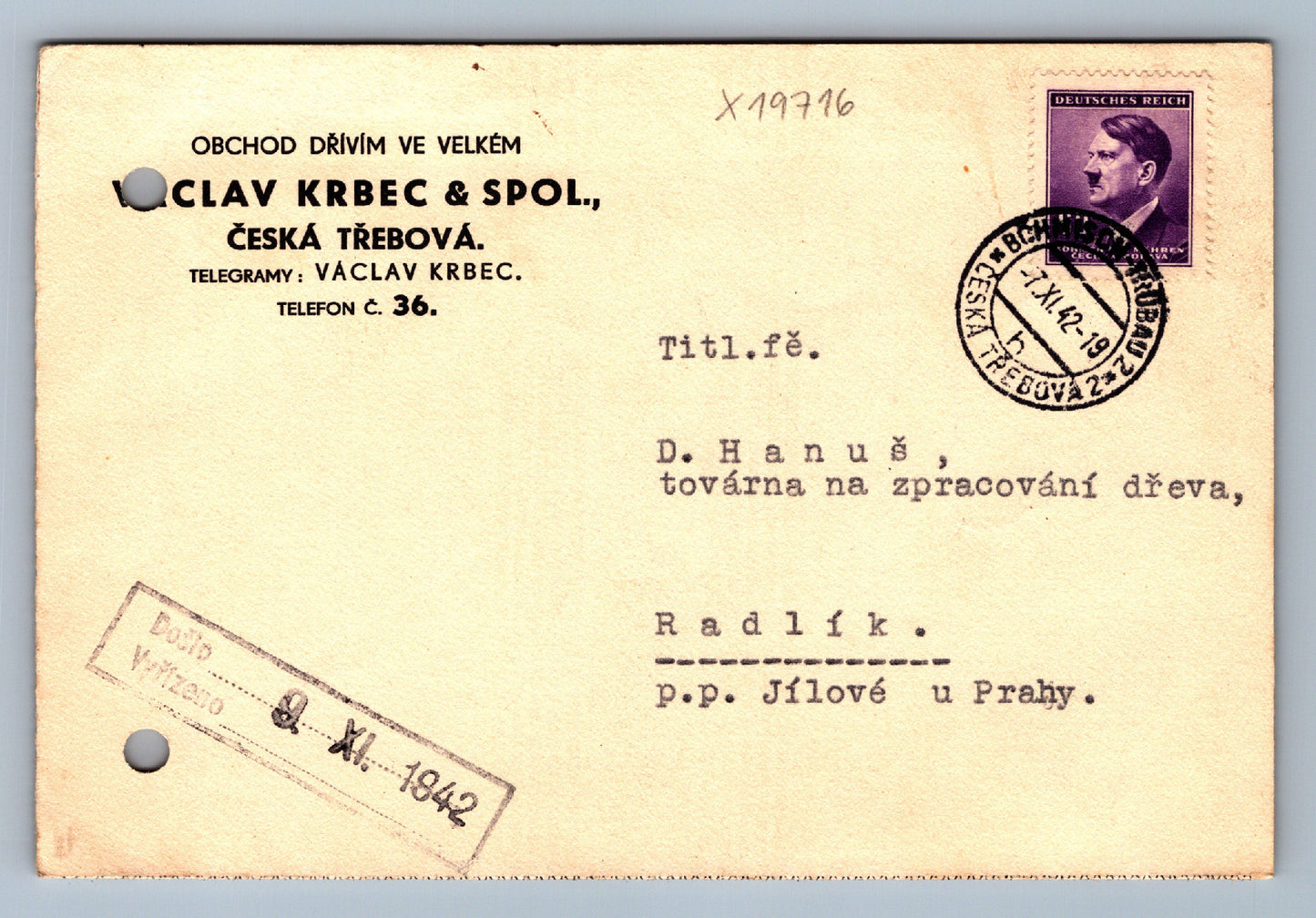 Pohlednice DOPISNICE ČESKÁ TŘEBOVÁ (x19716)
