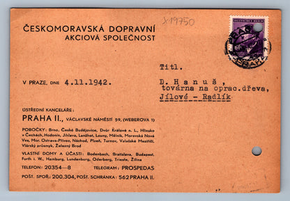 Pohlednice PRAHA ČESKOMORAVSKÁ DOPRAVNÍ AKCIOVÁ SPOLEČNOST (x19750)