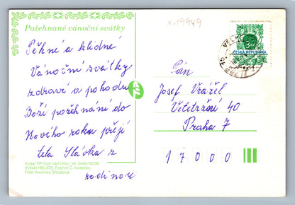 Pohlednice POŽEHNANÉ VÁNOČNÍ SVÁTKY (x19949)