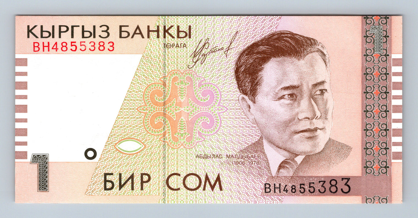 Kyrgyzstan (Kyrgyz Bank) 1 Som s. VN - UNC