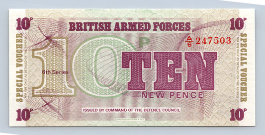 10 Ten New Pence - SPECIAL VOUCHER ! BRITISH ARMED FORCES