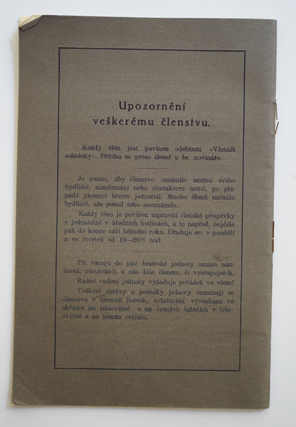 VÝROČNÍ ZPRÁVA TĚLOCVIČNÉ JEDNOTY SOKOL SMÍCHOV II ZA SPRÁVNÍ ROK 1925