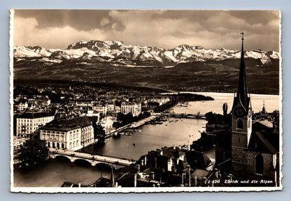 Pohlednice ZÜRICH UND DIE ALPEN (x19993)