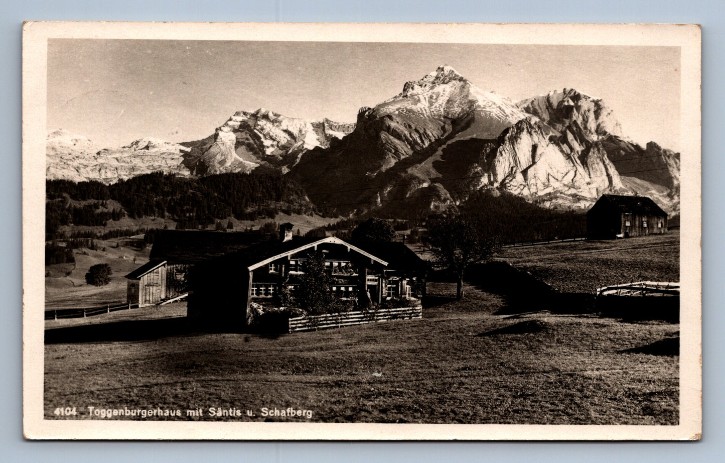 Pohlednice TOGGENBURGERHAUS MIT SÄNTIS U. SCHAFBERG (x20020)