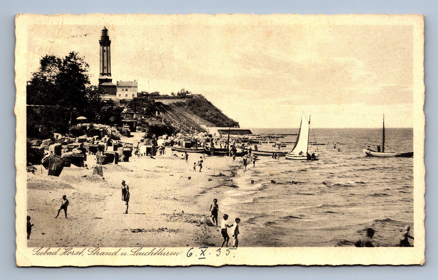 Pohlednice SEEBAD HORST, STAND U. LEUCHTTURM (x20060)