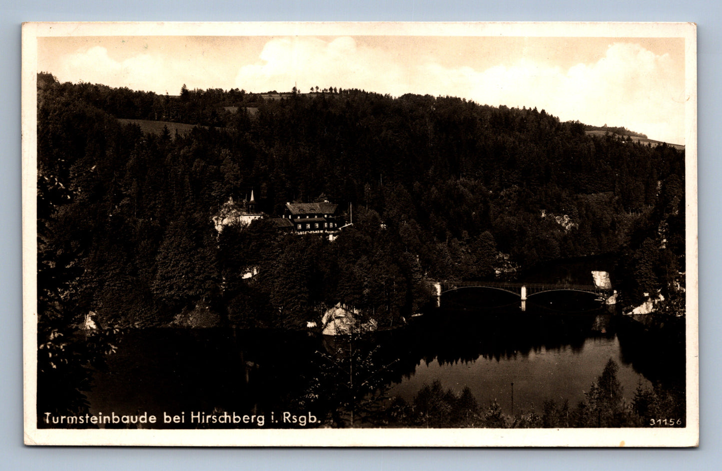 Pohlednice TURMSTEINBAUDE BEI HIRSCHBERG I. RSGB. (x20124)