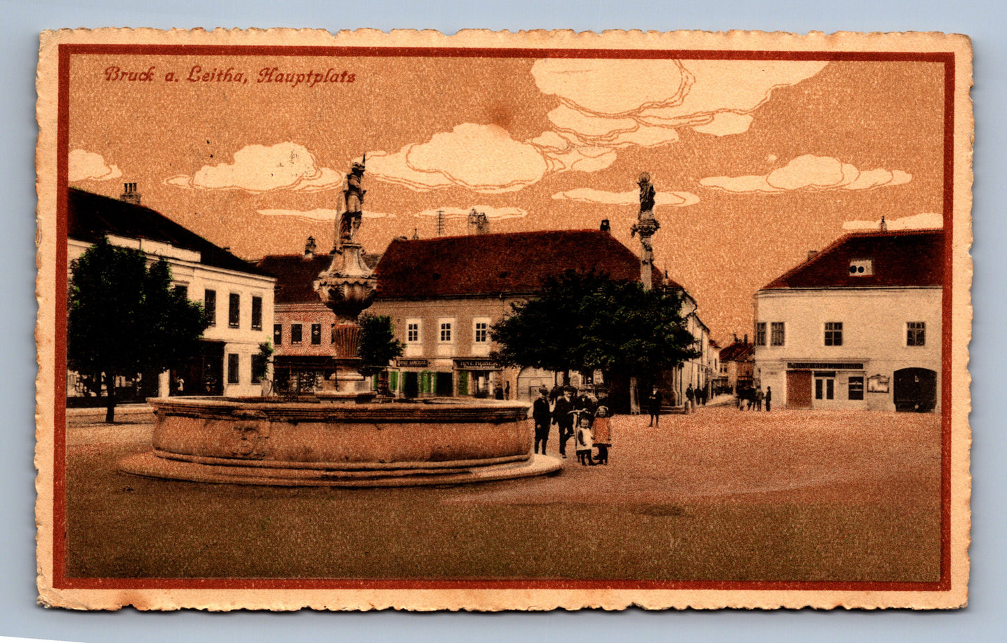 Pohlednice BRUCK A. LEITHA, HAUPTPLATS (x20130)