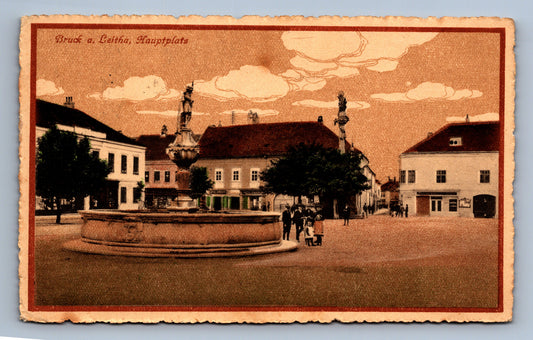 Pohlednice BRUCK A. LEITHA, HAUPTPLATS (x20130)