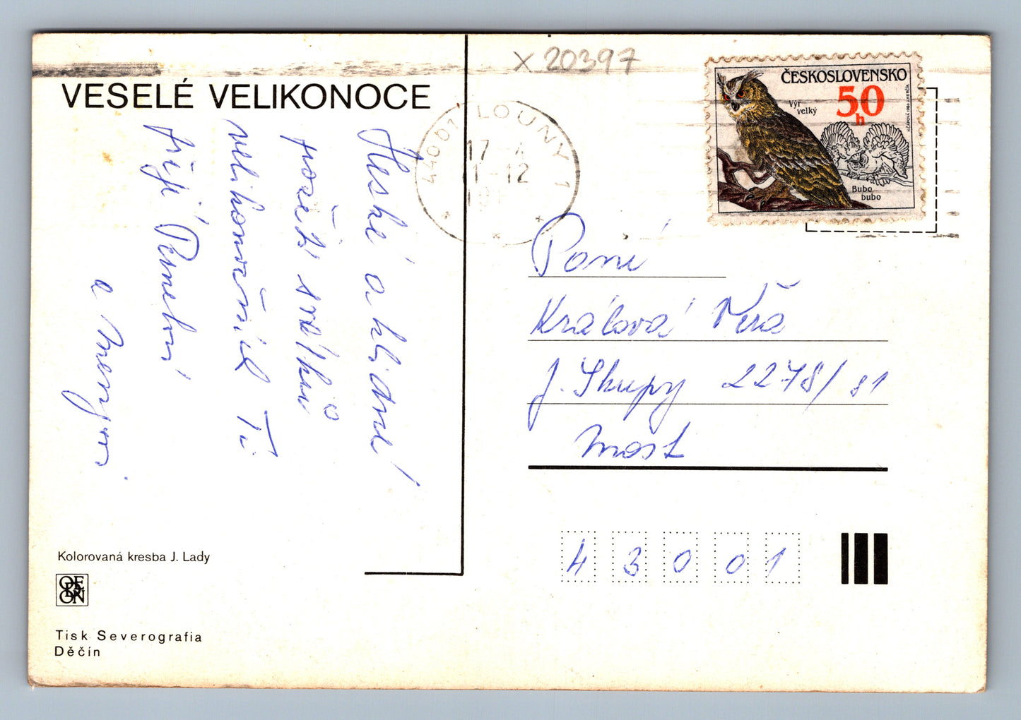 Pohlednice VESELÉ VELIKONOCE (x20397)