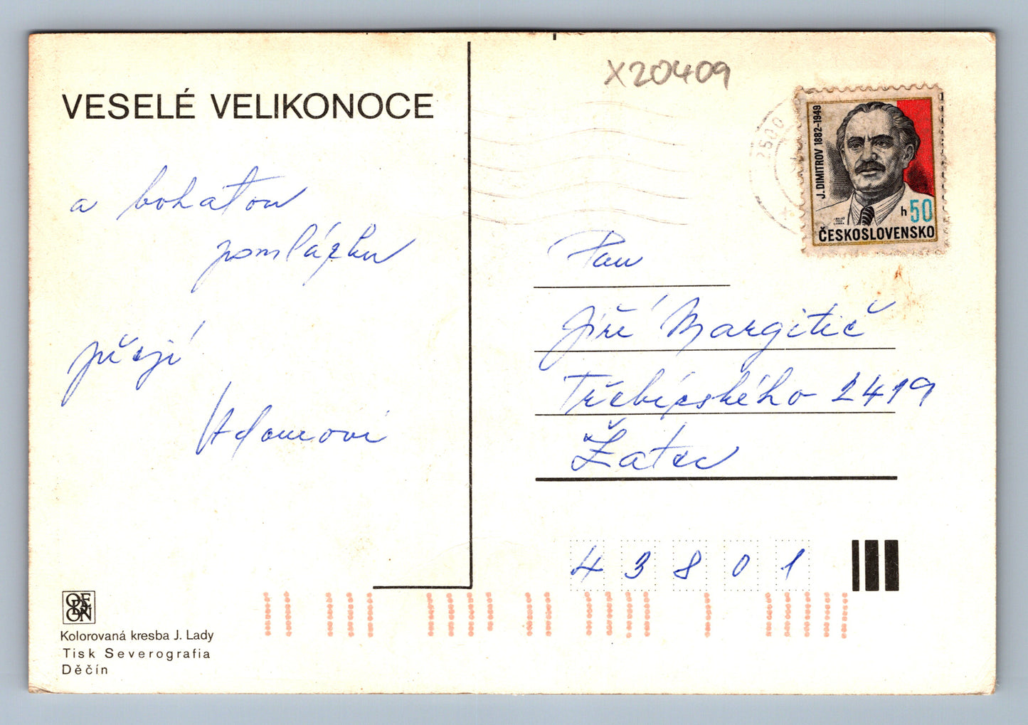 Pohlednice VESELÉ VELIKONOCE (x20409)