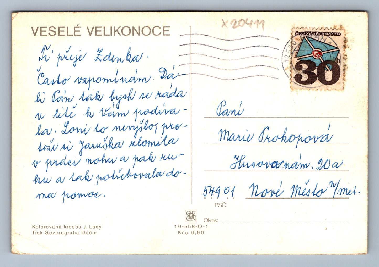 Pohlednice VESELÉ VELIKONOCE (x20411)