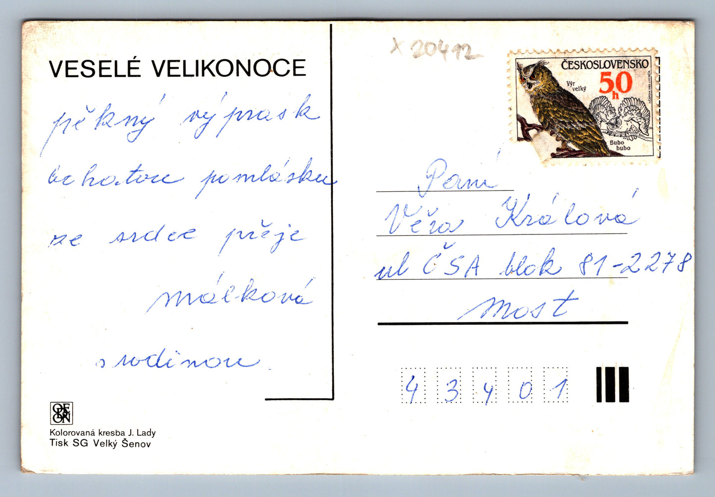 Pohlednice VESELÉ VELIKONOCE (x20412)