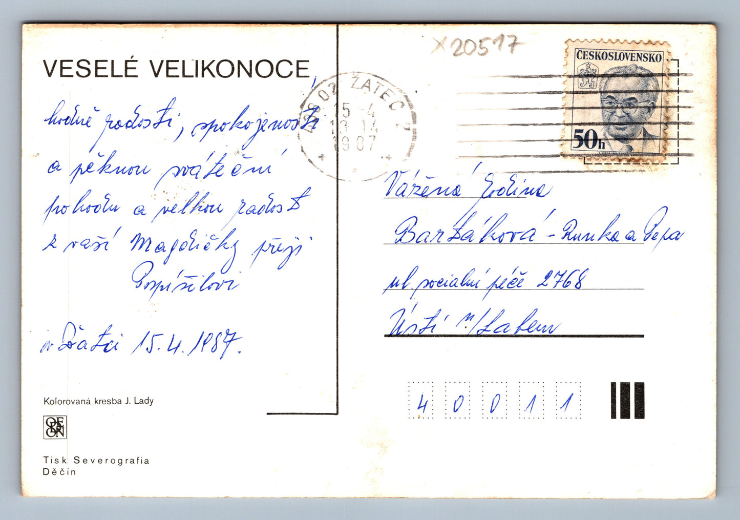 Pohlednice VESELÉ VELIKONOCE (x20417)