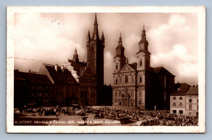 Pohlednice KLATOVY NÁMĚSTÍ S ČERNOU VĚŽÍ (ST130)