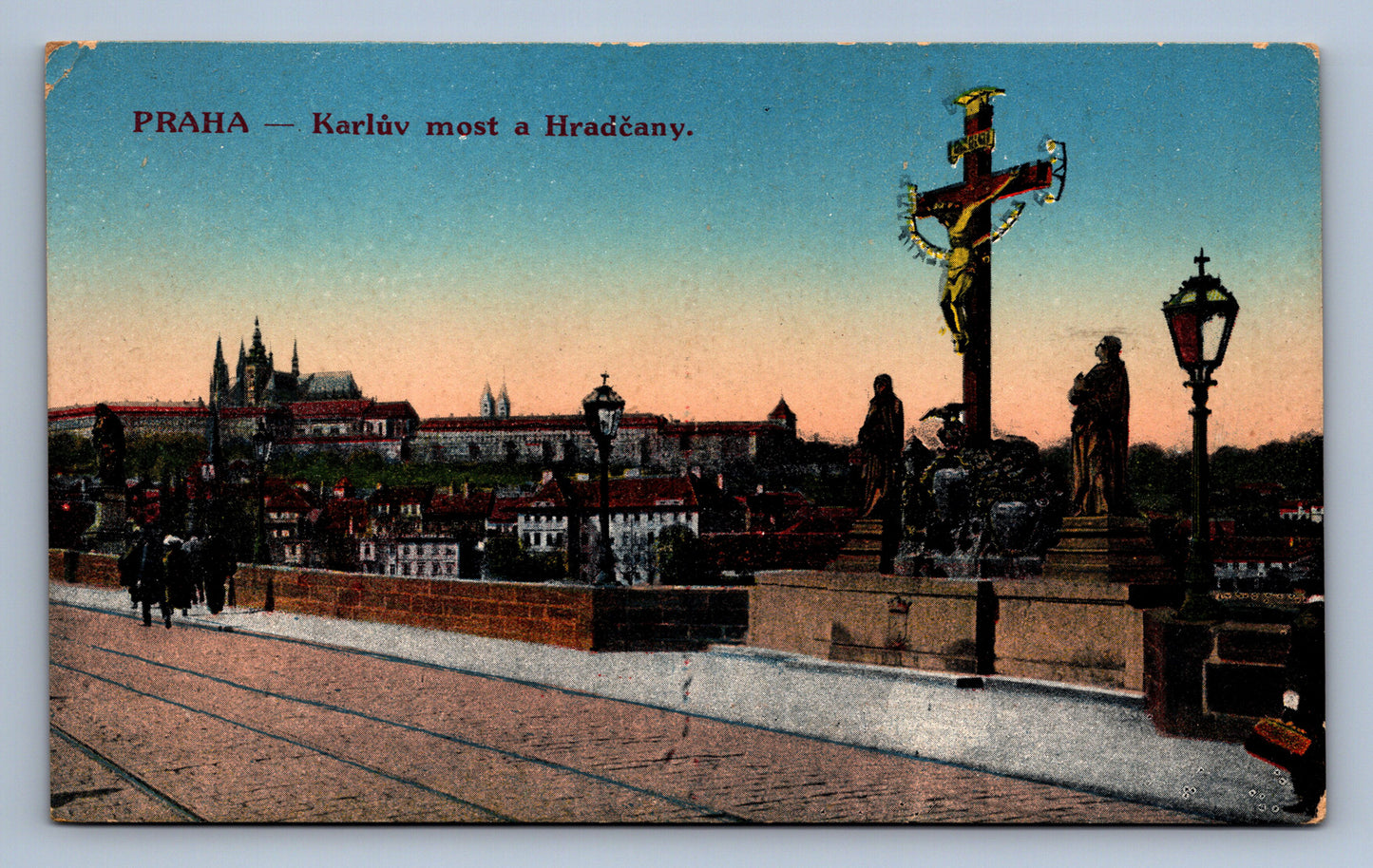Pohlednice PRAHA KARLŮV MOST A HRADČANY (ST156)
