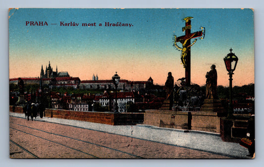 Pohlednice PRAHA KARLŮV MOST A HRADČANY (ST156)