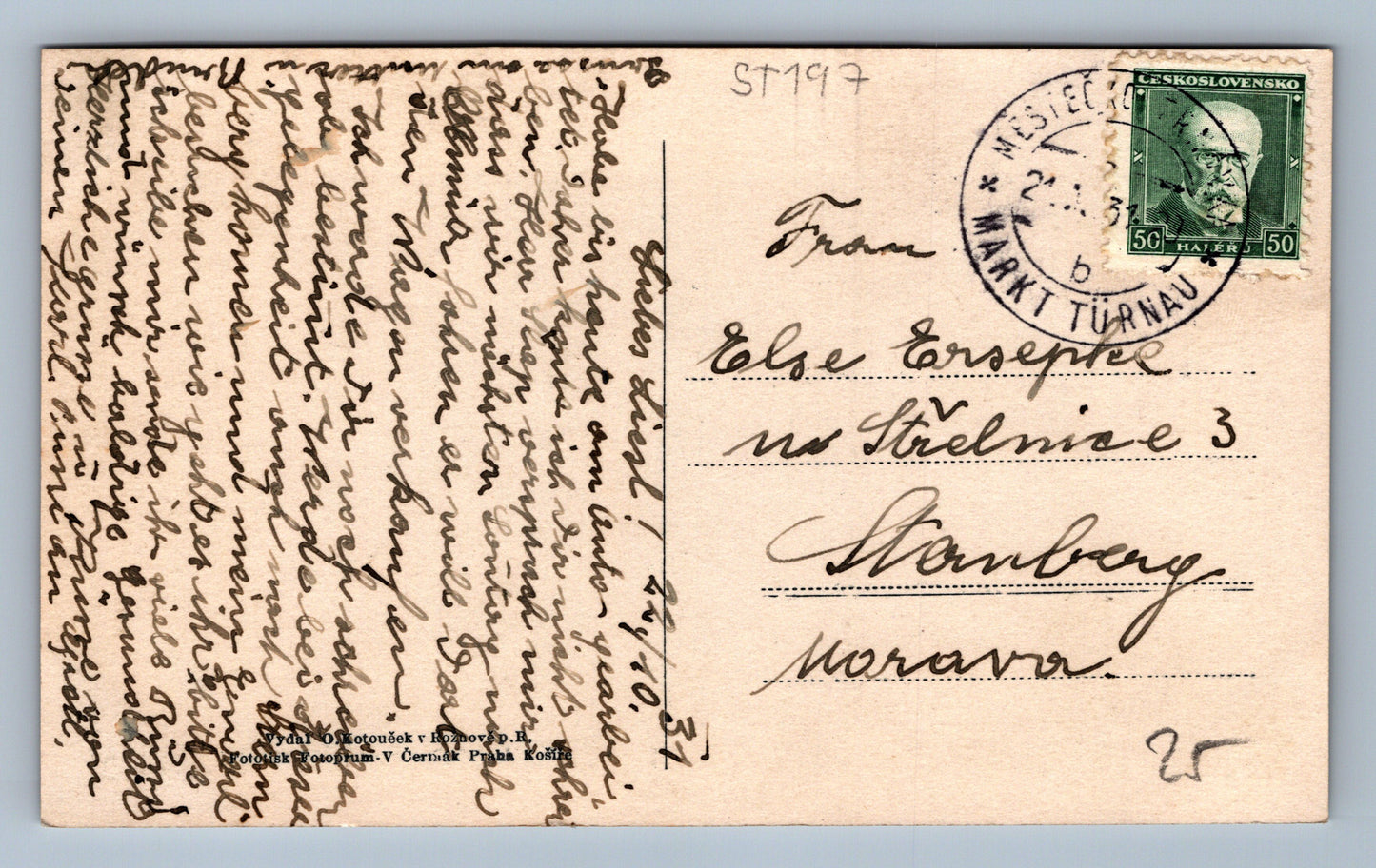 Pohlednice LÁZNĚ ROŽOV POD RADHOŠTĚM PRATIE (ST197)