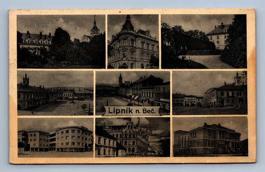 Pohlednice LIPNÍK NAD BEČVOU KOLÁŽ OKÝNKOVÝ (ST207)