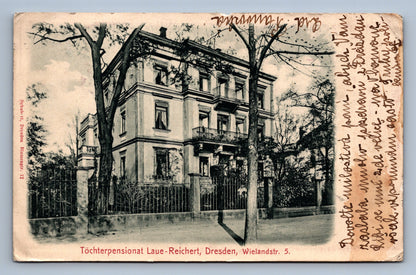 Pohlednice Töchterpensionat Laue-Reichert Dresden wielandstr 5 (ST249)