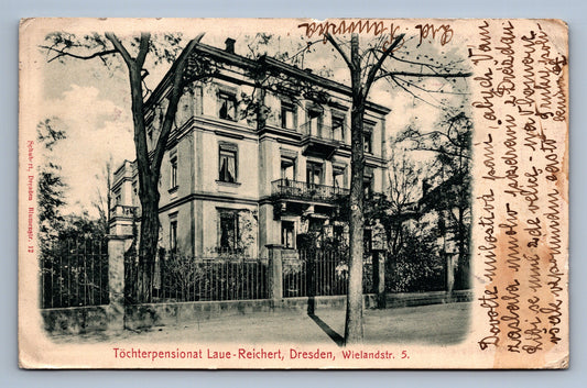 Pohlednice Töchterpensionat Laue-Reichert Dresden wielandstr 5 (ST249)