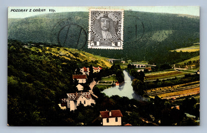 Pohlednice POZDRAV Z OBŘAN VILY (ST382)