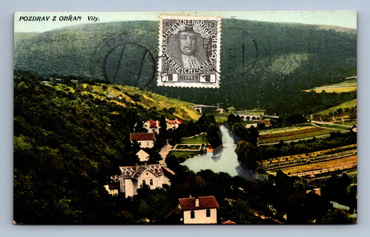 Pohlednice POZDRAV Z OBŘAN VILY (ST382)
