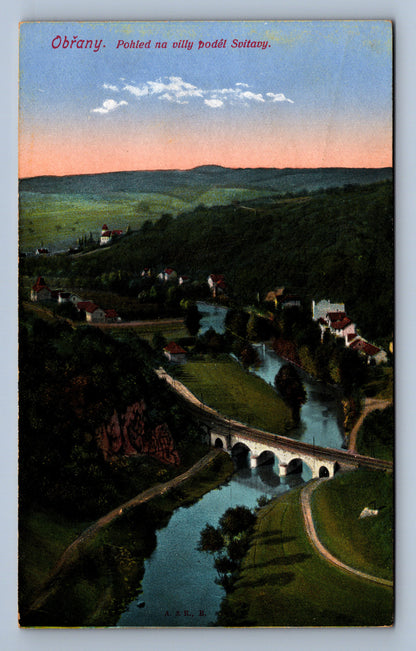 Pohlednice OBŘANY POHLED NA VILLY PODÉL SVITAVY (ST409)