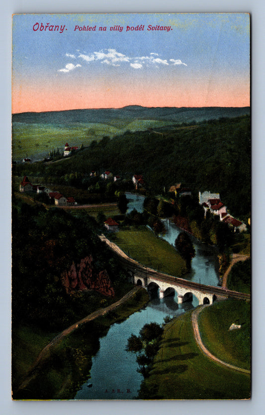 Pohlednice OBŘANY POHLED NA VILLY PODÉL SVITAVY (ST409)