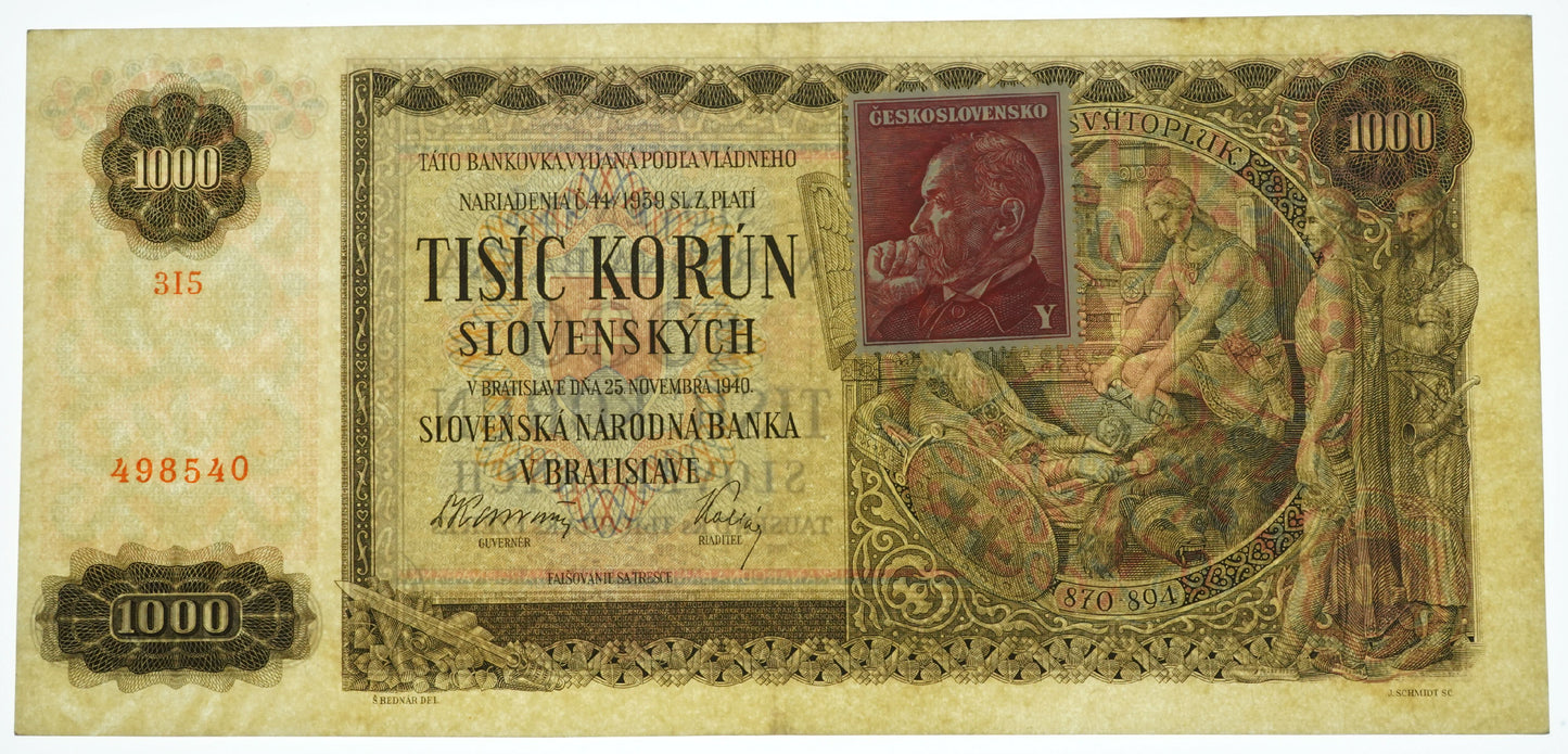 Slovensko 1000 sk 1940 serie 3I5