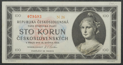 100 Kčs 1945 N 26