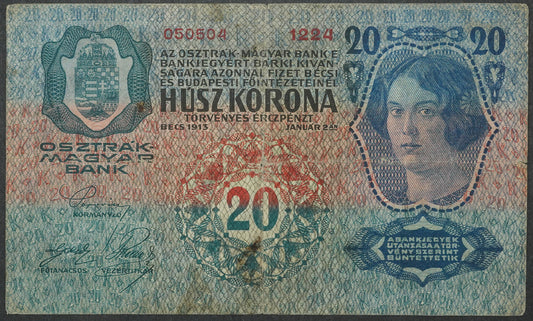 Rakousko-Uhersko - 20 kronen 1913 s. 1224