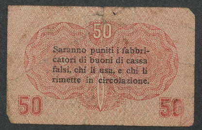 50 centesimi 1918 Itálie