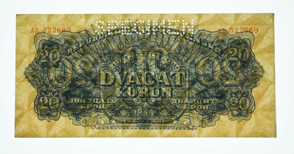 20 korun 1944 serie AB specimen