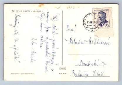 Pohlednice ŽELEZNÝ BROD - náměstí (P342)