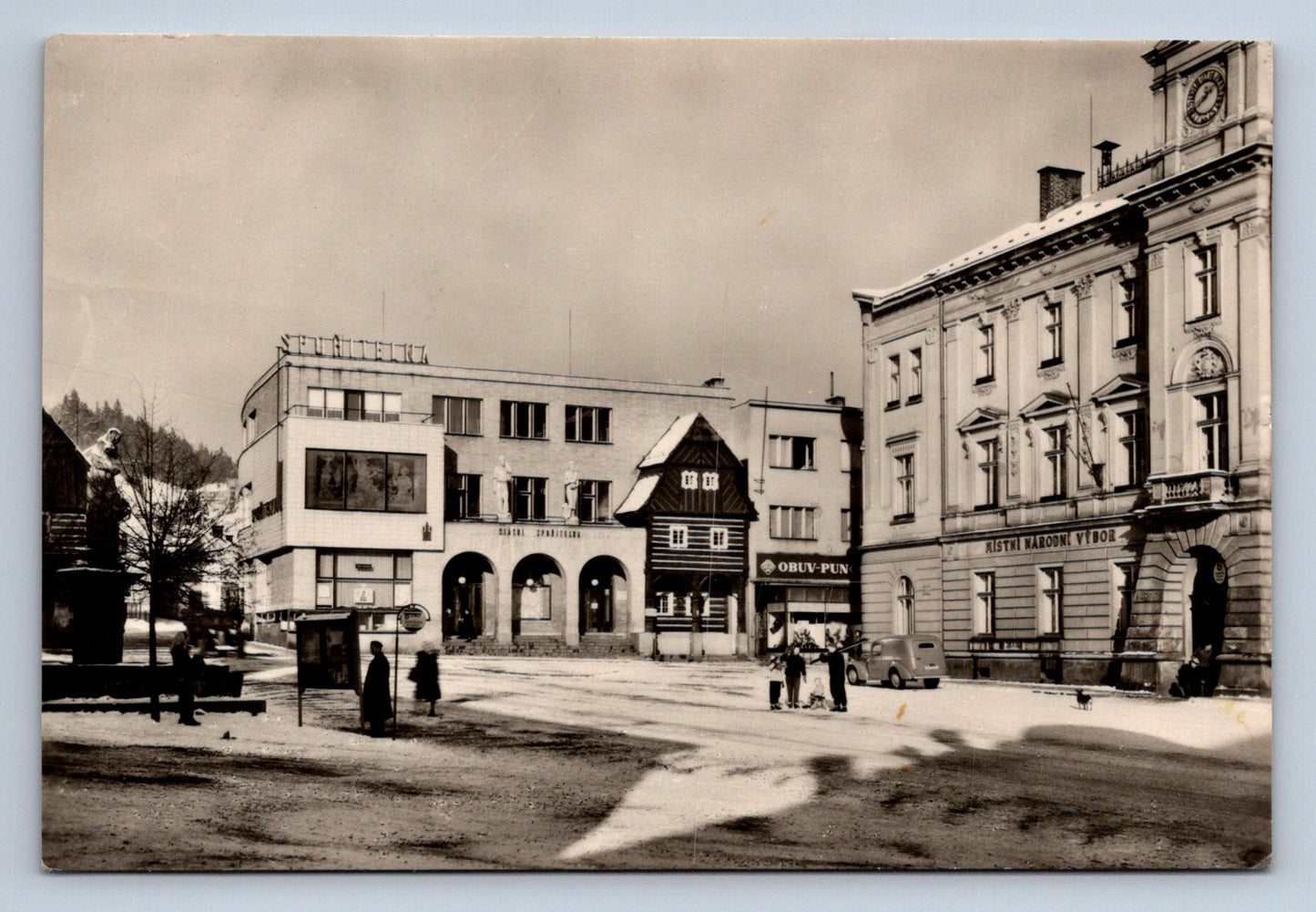 Pohlednice ŽELEZNÝ BROD - náměstí (P342)