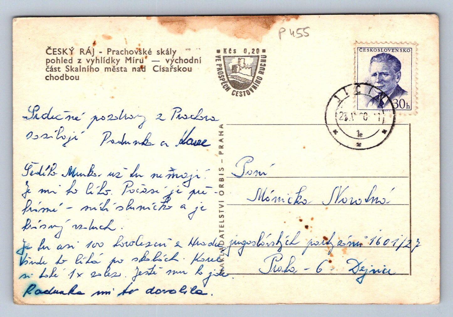 Pohlednice Český ráj - PRACHOVSKÉ SKÁLY (P455)