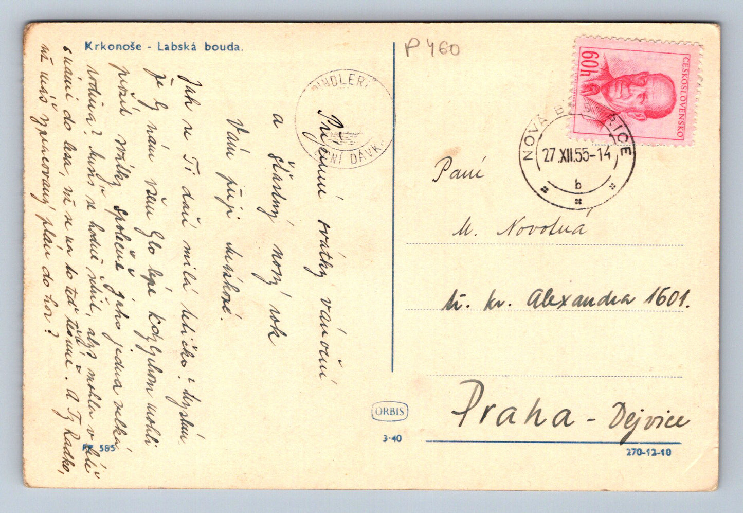 Pohlednice KRKONOŠE - Labská bouda (P460)